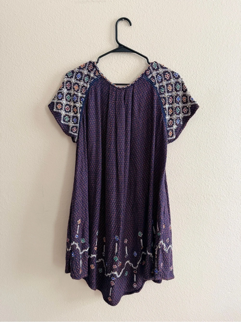 Free People In The Clouds Embroidered Mini Dress